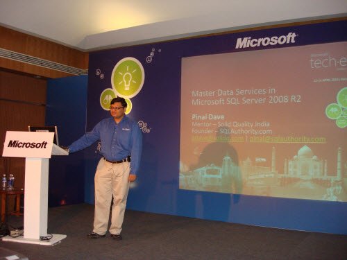  Pinal Presenting session at TechEd India 2010